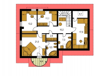 Mirror image | Floor plan of second floor - MILENIUM 226